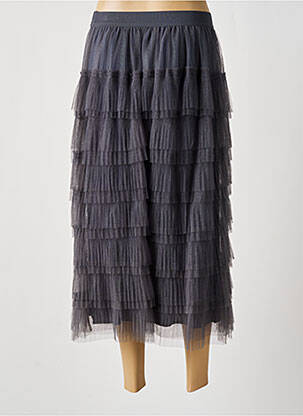 Jupe longue taille haute gris MAJOLICA femme