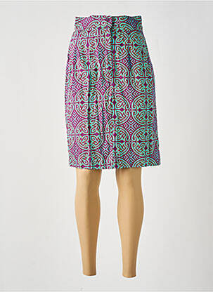Jupe mi-longue taille à pinces violet LA FIANCEE DU MEKONG femme