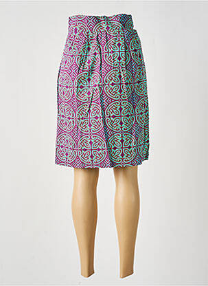 Jupe mi-longue taille à pinces violet LA FIANCEE DU MEKONG femme