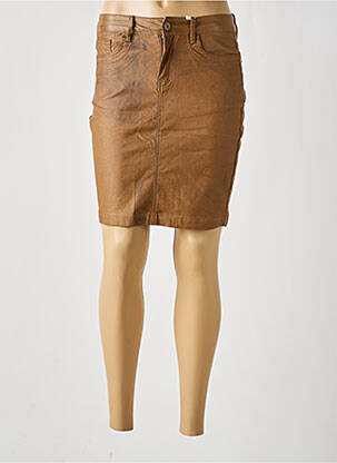 Jupe courte poches marron ZAC & ZOE femme
