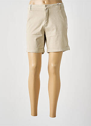 Bermuda taille à pinces taille normale beige TBS femme