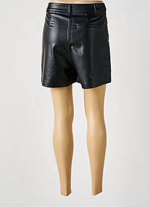 Short tissage simili-cuir taille haute noir SOFTY femme