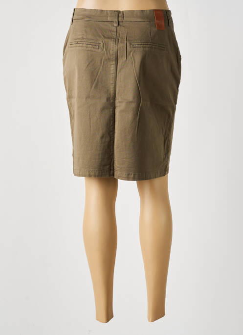 Jupe mi-longue taille à pinces vert TBS femme