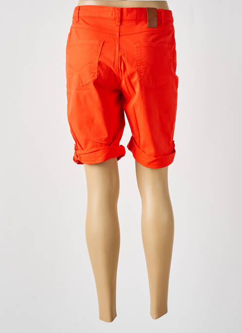 Bermuda taille élastique taille normale orange TBS femme