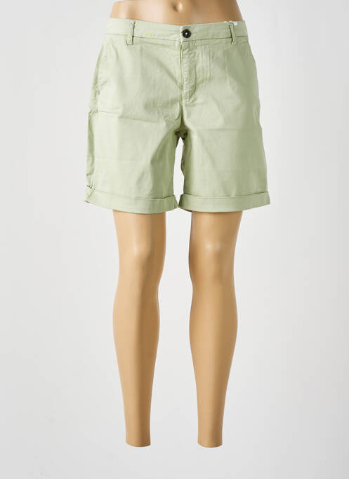 Bermuda coupe chino taille normale vert TBS femme
