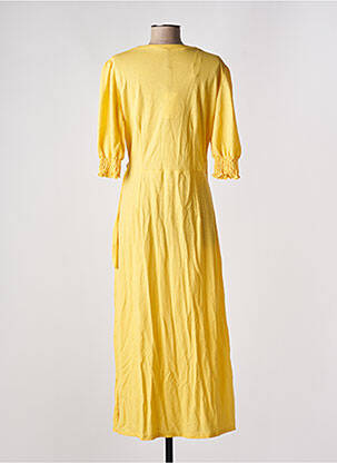 Robe longue manches courtes manches courtes jaune TIFFOSI femme