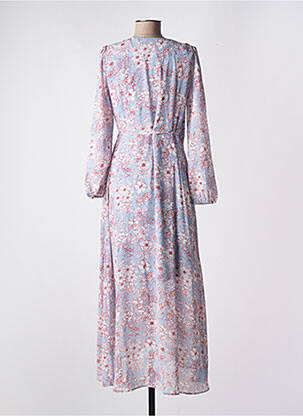 Robe longue manches longues manches longues bleu MAJOLICA femme