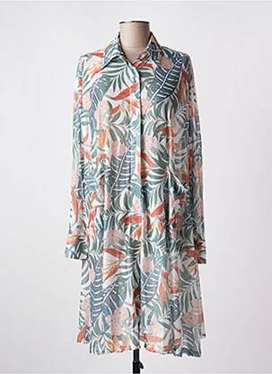 Robe mi-longue coupe fluide manches longues vert LA MAISON PAR MOLLY BRACKEN femme