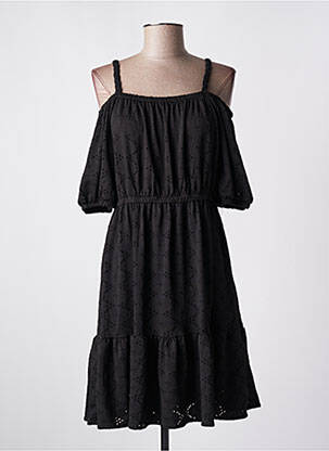 Robe mi-longue manches courtes manches courtes noir TIFFOSI femme