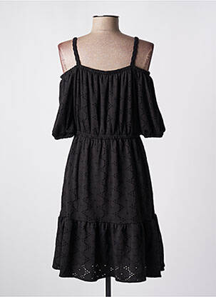 Robe mi-longue manches courtes manches courtes noir TIFFOSI femme