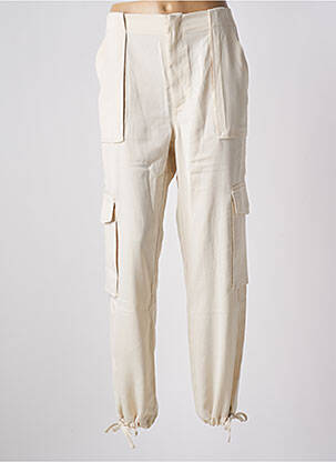 Pantalon cargo taille haute taille haute beige KAPORAL femme