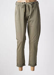 Pantalon 7/8 stretch taille normale vert KAPORAL femme