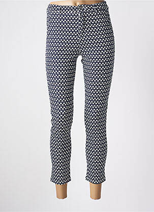 Pantalon 7/8 taille haute taille haute bleu I.QUING femme