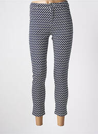 Pantalon 7/8 taille haute taille haute bleu I.QUING femme