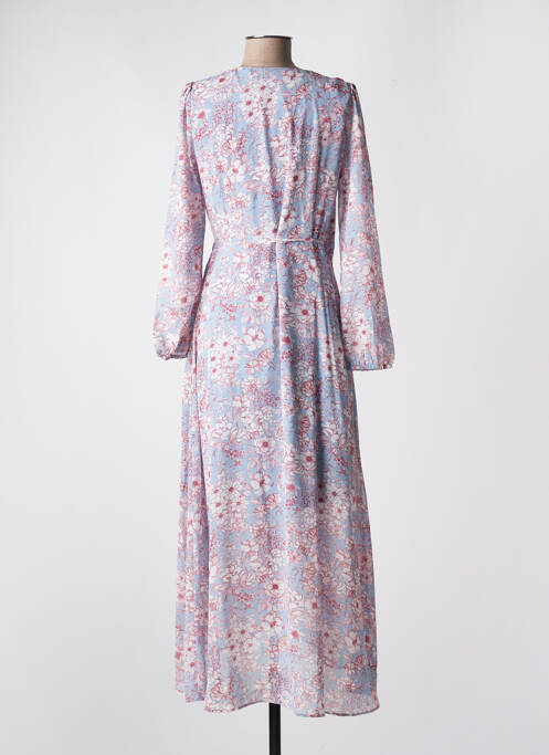 Robe longue manches longues manches longues bleu MAJOLICA femme
