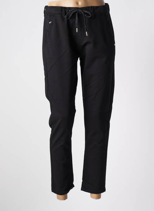 Pantalon 7/8 stretch taille normale noir KAPORAL femme