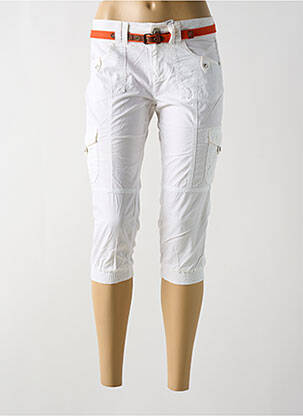Corsaire tissage popeline taille basse blanc MEXX femme
