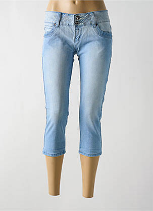 Pantacourt stretch taille basse bleu ONADO femme