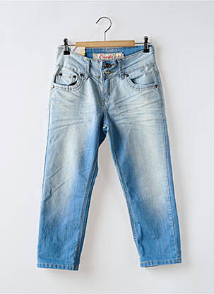 Pantacourt stretch taille basse bleu ONADO femme