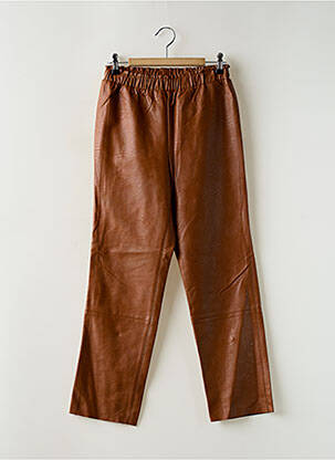 Pantalon 7/8 taille haute taille haute marron SCHOOL RAG femme