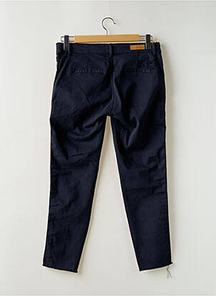 Pantalon chino broderie galons latéraux taille normale bleu HAPPY femme