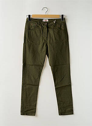 Pantalon slim tissage popeline taille normale vert BANDITAS FROM MARSEILLE femme