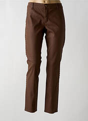 Pantalon chino marron HAPPY pour femme seconde vue