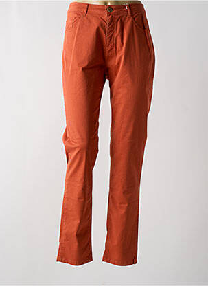 Jeans coupe slim stretch taille normale orange TBS femme