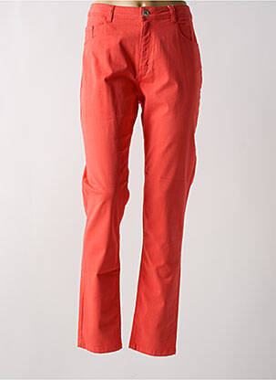 Jeans coupe slim stretch taille normale orange clair TBS femme