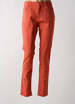 Jeans coupe slim stretch taille normale orange fonce TBS femme