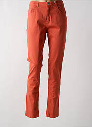 Jeans coupe slim stretch taille normale orange fonce TBS femme