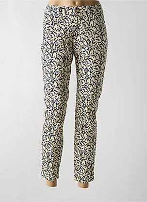 Pantalon chino tissage popeline taille normale beige KANOPE femme