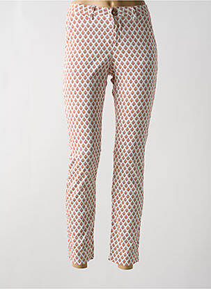 Pantalon chino tissage popeline taille normale rouge KANOPE femme