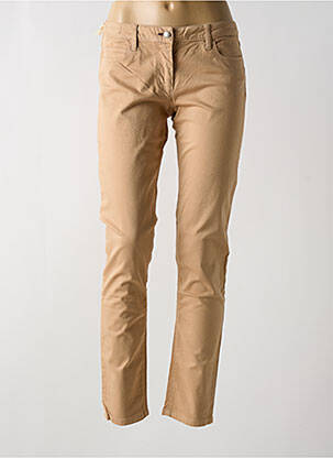 Pantalon slim taille basse taille basse beige WAS femme