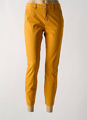 Pantalon chino taille basse taille basse jaune KANOPE femme