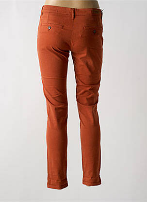 Pantalon chino taille basse taille basse orange REIKO femme
