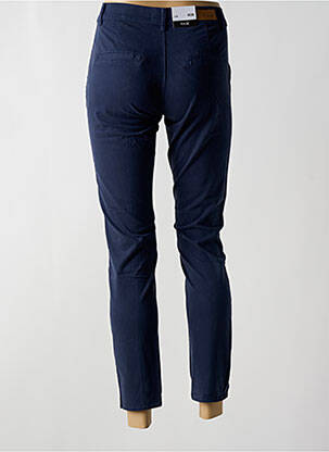 Pantalon chino tissage popeline taille normale bleu F.A.M. femme