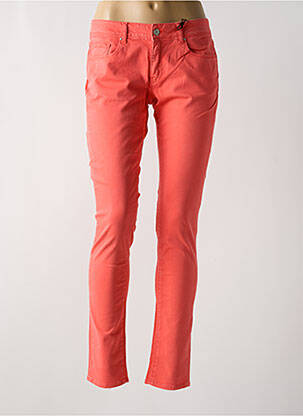 Pantalon slim tissage popeline taille normale orange CIMARRON femme