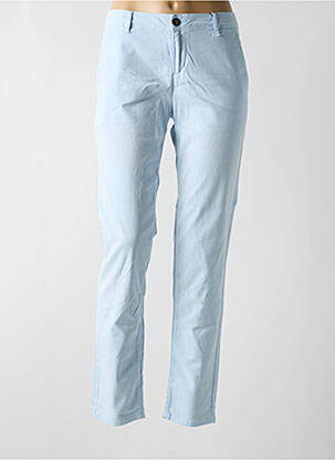 Pantalon chino tissage popeline taille normale bleu CIMARRON femme