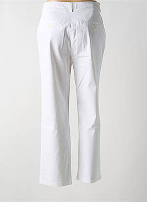 Pantalon chino tissage popeline taille normale blanc REIKO femme