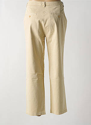 Pantalon chino tissage popeline taille normale beige REIKO femme