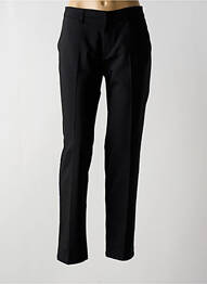 Pantalon chino broderie galons latéraux taille normale noir REIKO femme