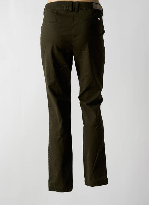 Pantalon chino broderie galons latéraux taille normale vert fonce LES P'TITES BOMBES femme
