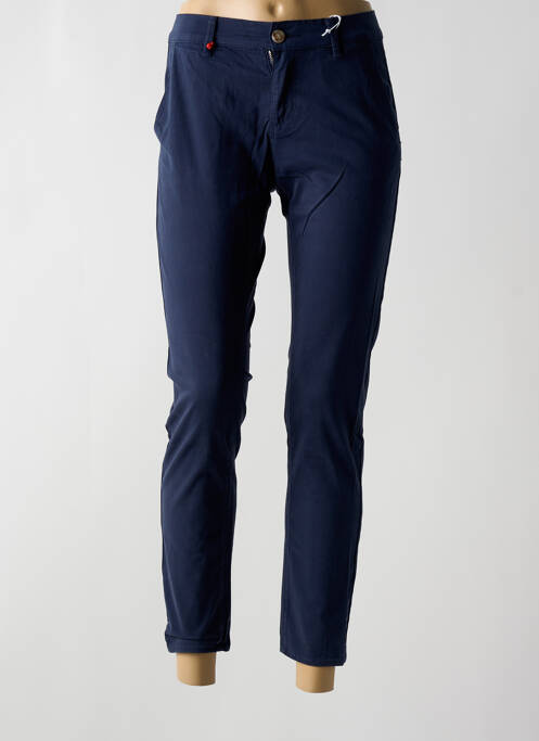 Pantalon chino bleu F.A.M. pour femme