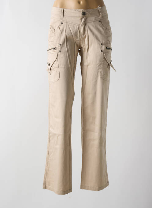 Pantalon flare beige MISS MISS pour femme