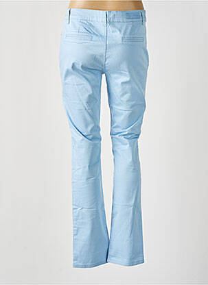 Pantalon chino tissage popeline taille normale bleu KY CREATION femme