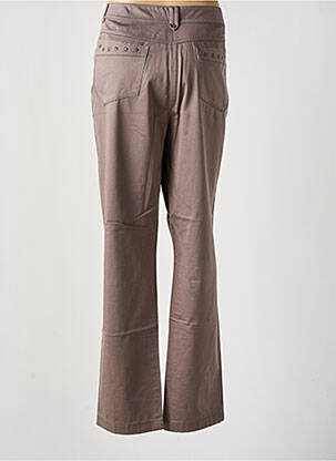 Pantalon droit tissage popeline taille normale gris EPICEA femme