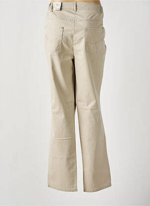 Pantalon droit tissage popeline taille normale beige GERKE MY PANTS femme