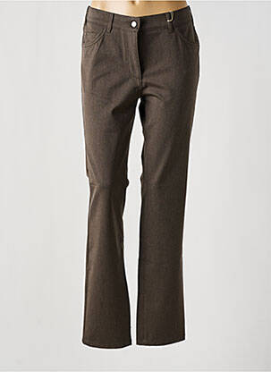 Pantalon slim taille élastique taille normale marron GERKE MY PANTS femme