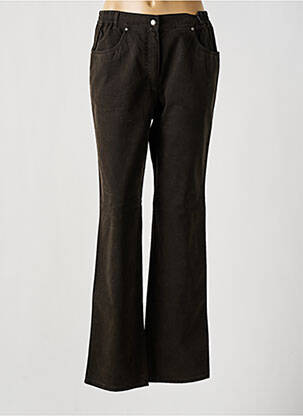 Pantalon droit tissage popeline taille normale marron STARK femme